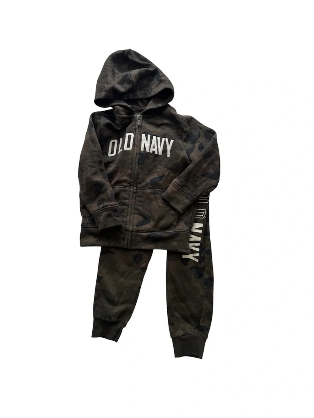 Old Navy Sweatsuit Set Camo Zip Hoodie Jogger Pants